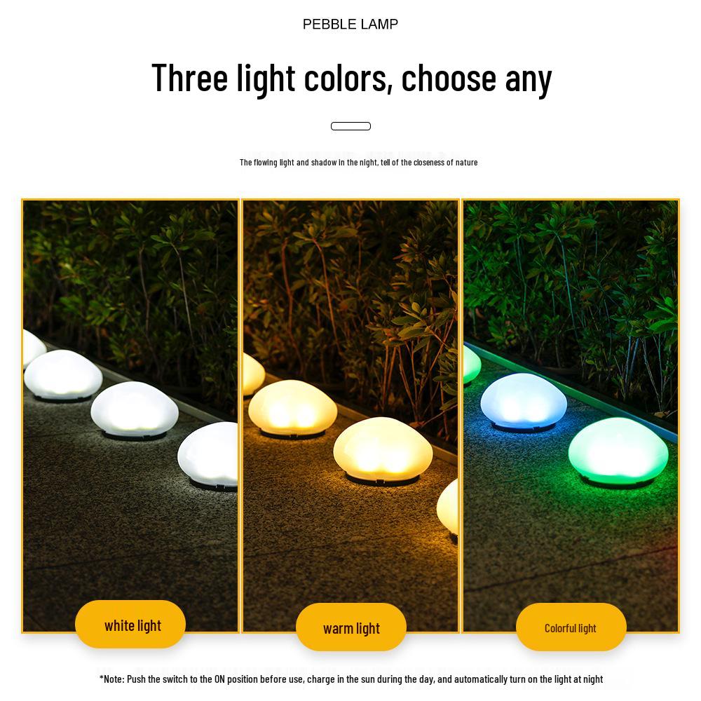 Уличные солнечные фонари-галька - Водонепроницаемые декоративные ландшафтные камни для сада и газона