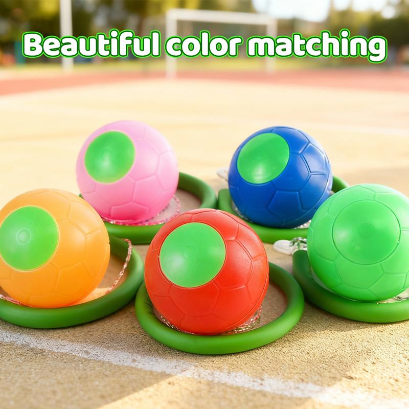 Skip Ball for Kids Adults Outdoor Toys Kindergarten Single Foot Hop Ball Coordination Training Elastic Bouncy Interactive Toys