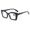 Large Frame Anti-Blue Light Floral Reading Glasses with Spring Temples