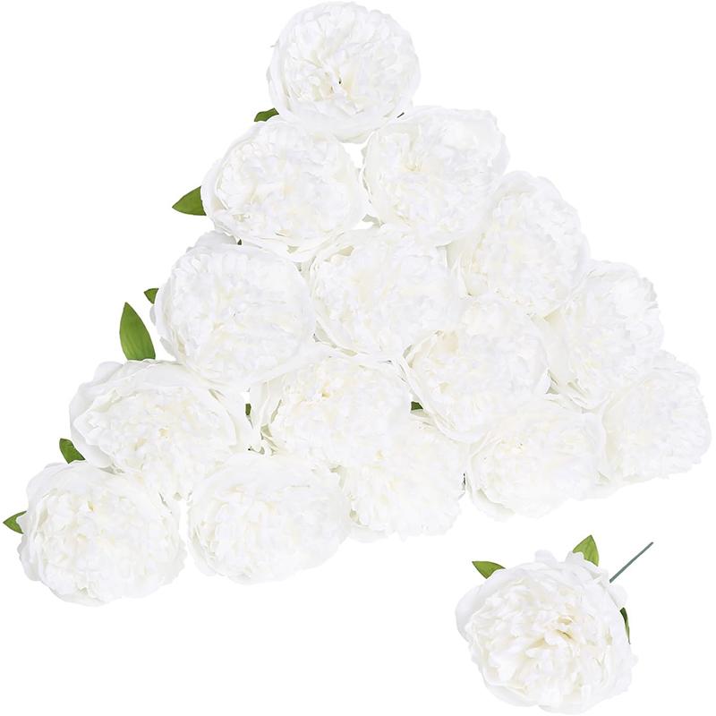 3/5/10 шт. Головки искусственных пионов 20 см Искусственный цветок со стеблем для домашнего декора Свадебное украшение DIY Ремесло Аксессуар для венка