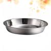 Stainless Steel Round Dish Plate for Cooking Dining Serving Lightweight Easy To Use Clean Great for Home for Nature