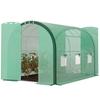 3 x 2 m Polytunnel Greenhouse, with Windows and Doors - Green