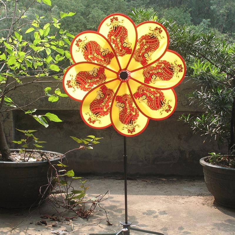Садовые вертушки 8 лопастей ветряные вертушки Бог богатства ветряная мельница декоративные вертушки детские игрушки для наружного внутреннего двора