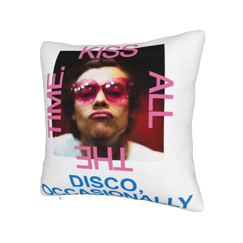 Harrys Styles Kiss All The Time Disco Occasionally Pillowcase Soft Polyester Cushion Cover Pillow Case Cover Home Zipper 40*40Cm