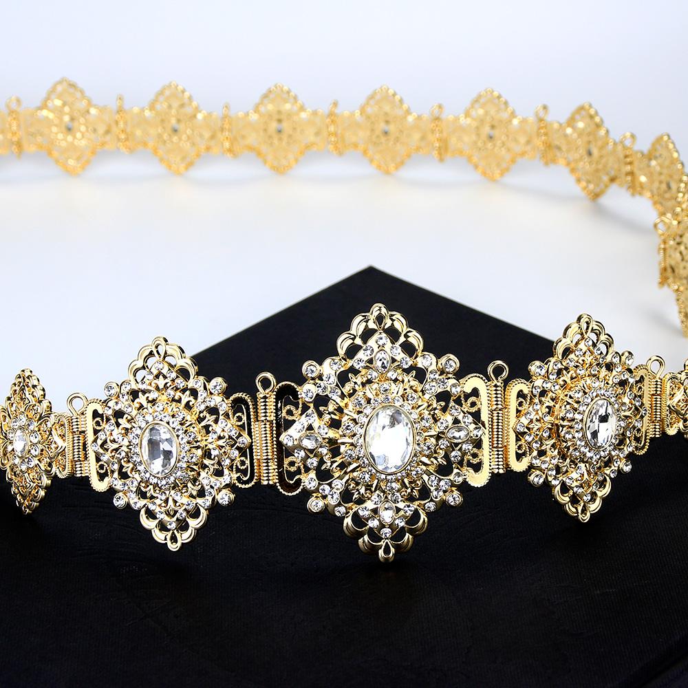 Женский пояс золотого цвета с металлической цепочкой на талию и кристаллами, свадебные украшения, пояс для халата