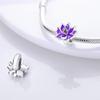 Fashion 925 Silver Dangle Charm Beads Spring Flower Fit Original  Bracelet DIY For Pendant Necklace Making Women Gift