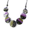 [H9080] - Designer Necklace 'Nora' Purple Green