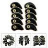 10pcs Golf Iron Head Covers Set Practical PU Leather Durable Headcover