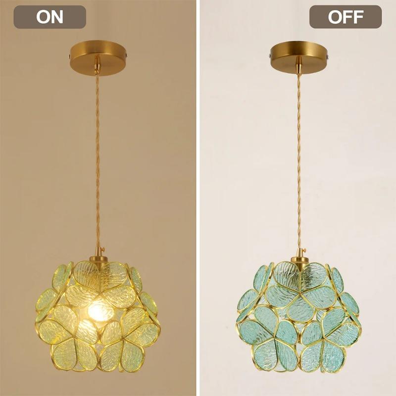 Стеклянные подвесные светильники Светодиодный потолочный светильник Домашний декор Люстра Подвесной цветочный фонарь Подвесные люстры Светильник кухонный остров