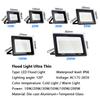 LED Flood Lights Outdoor Lighting 200W 100W 50W AC 220V 230V IP66 Waterproof Outdoor Garden Wall Lamps Projector LED Floodlight