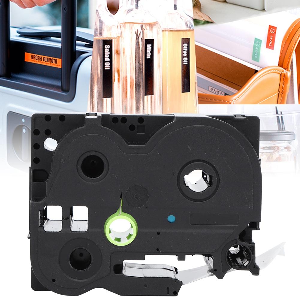 36 мм ламинированная лента для этикеток черного цвета на белом фоне подходит для TZe-261/661 PT-9700/P980/P9500