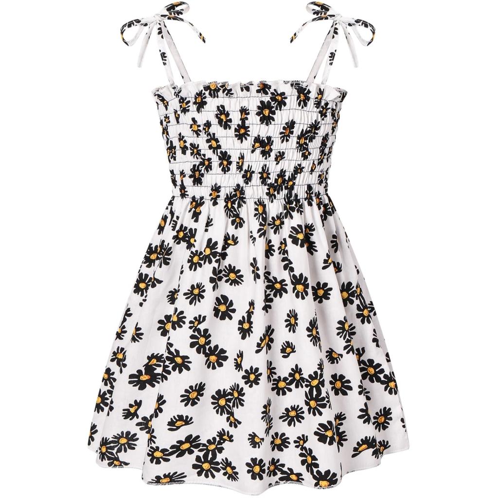 Летнее детское платье, модное тонкое платье-комбинация для девочек, детское платье с цветочным принтом