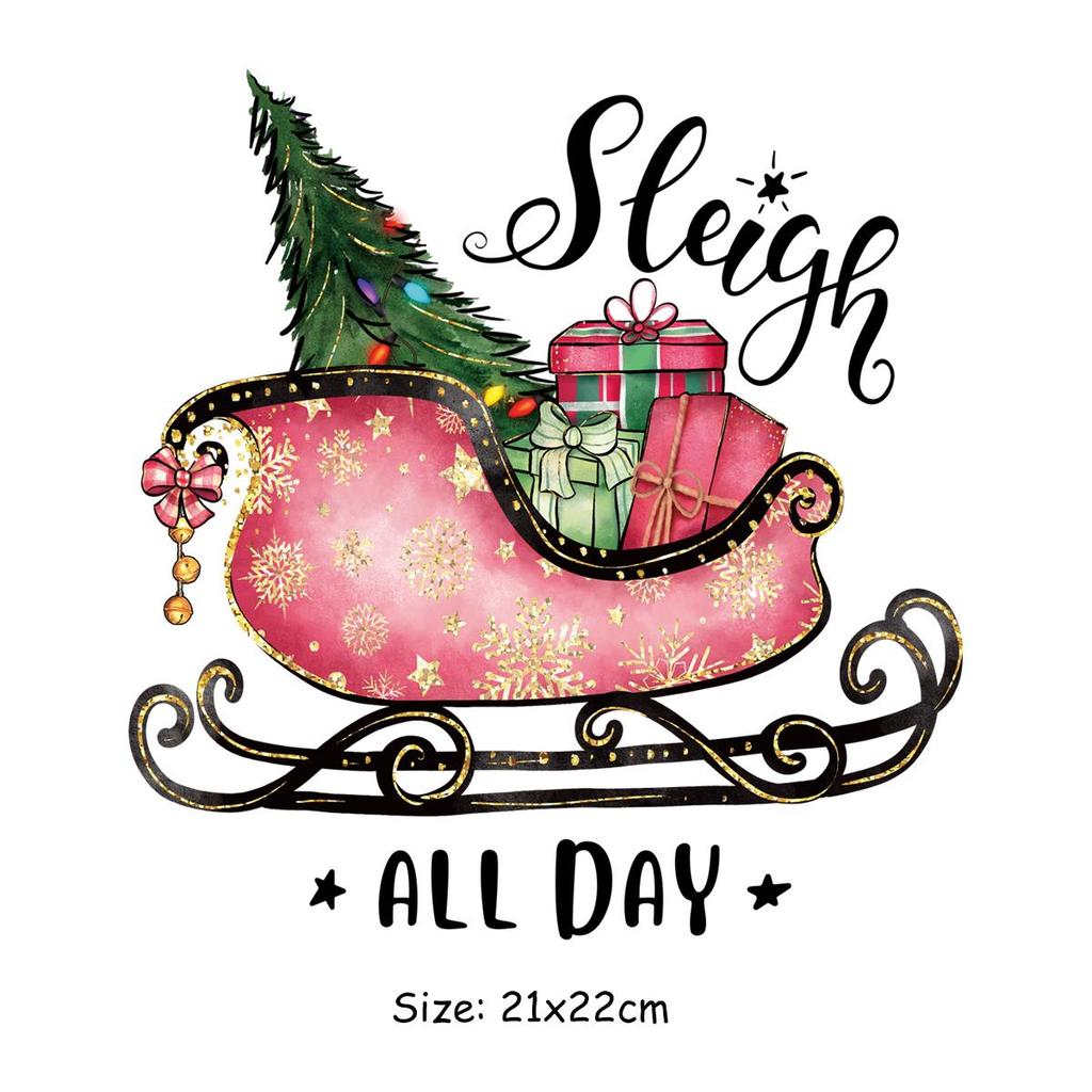 2023 Christmas Patch For Clothes Barbie Pink Clothes Stickers Diy Parches Ropa Heat Press Appliqued Iron On Heat Transfer Thermo