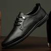 Man Moccasins Fashion All-Match Dress Shoes Mens Business Formal Genuine Leather Casual Newest Lace-Up Oxfords Wedding Shoes Men