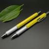 7 In 1 Multifunctional Pen Touch Screen Stylus Capacitive Pen with Screwdriver Ruler Levelgauge Refillable Ballpoint Pencil Tool