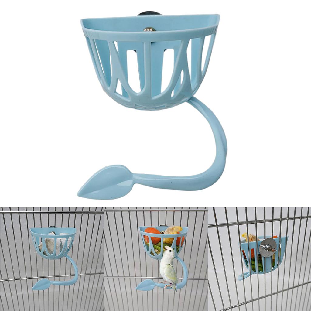Screw On Bird Parrots Feeding Container Large Capacity Feeders for Cage Bird Feeder Column with Stand Food Eatting Tool