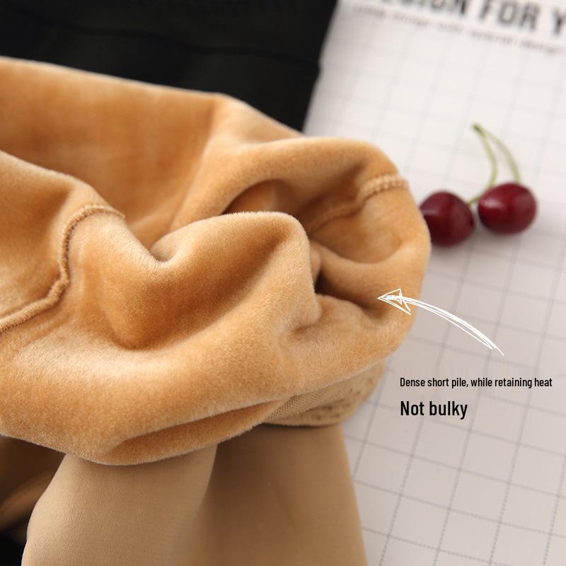 Женские зимние леггинсы больших размеров на флисовой подкладке - Черные теплые штаны с ластовицей, не провисающие в области промежности