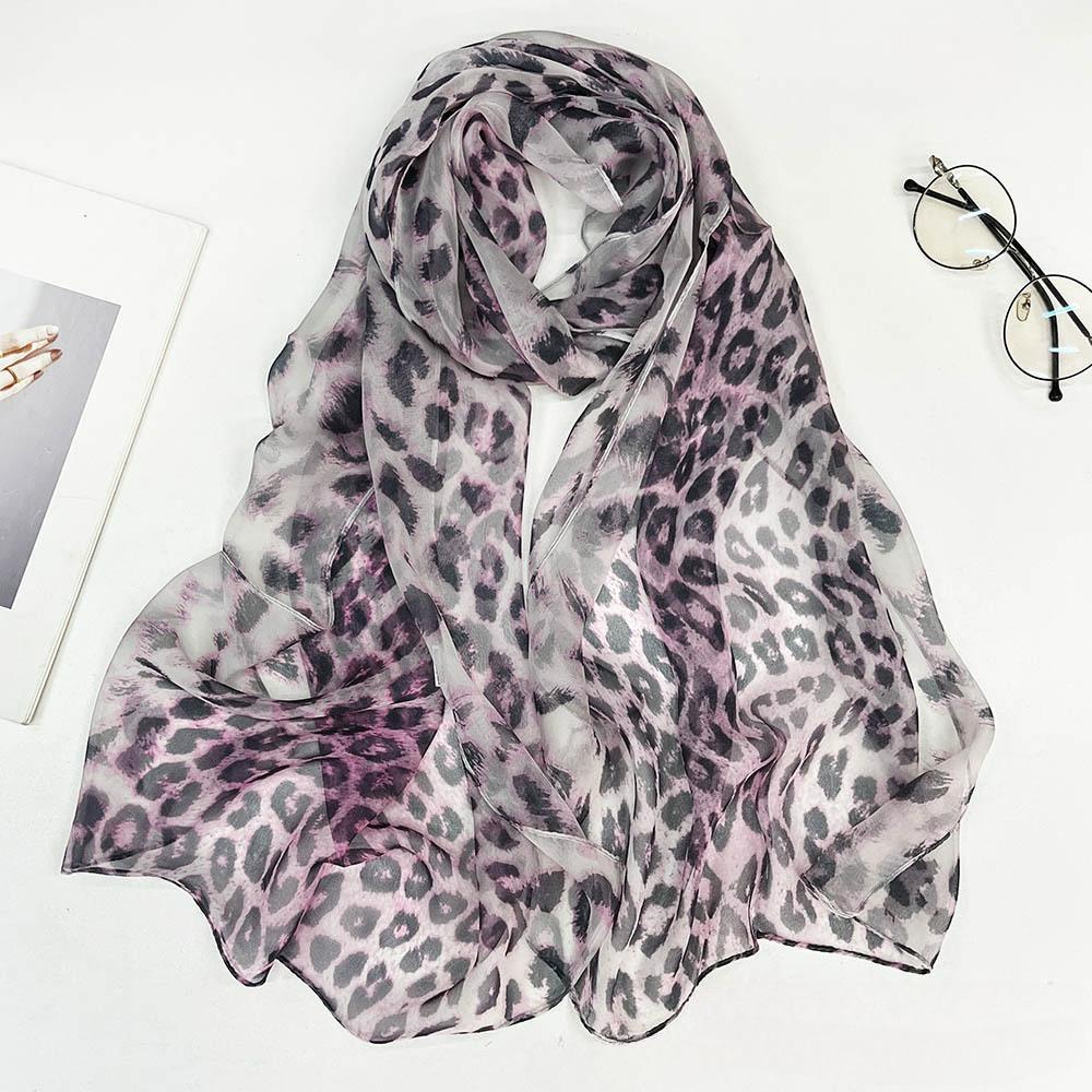 Sunscreen Silk Scarf Seaside Beach Towel Long Ladies Silk Scarf Lotus Pond Moonlight Thin Silk Scarf