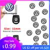 Для VW Volkswagen Jetta MK5 Golf 11 мм Автомобильный брелок с логотипом Металлические наклейки-эмблемы Для Volkswagen VW GTI Polo Golf Passat Tiguan К