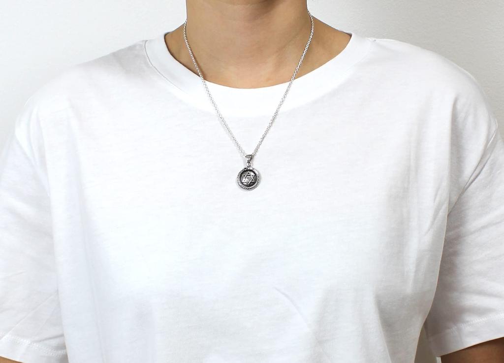 Hexagram Snake Reptile Pendant Pendant Top Silver 925