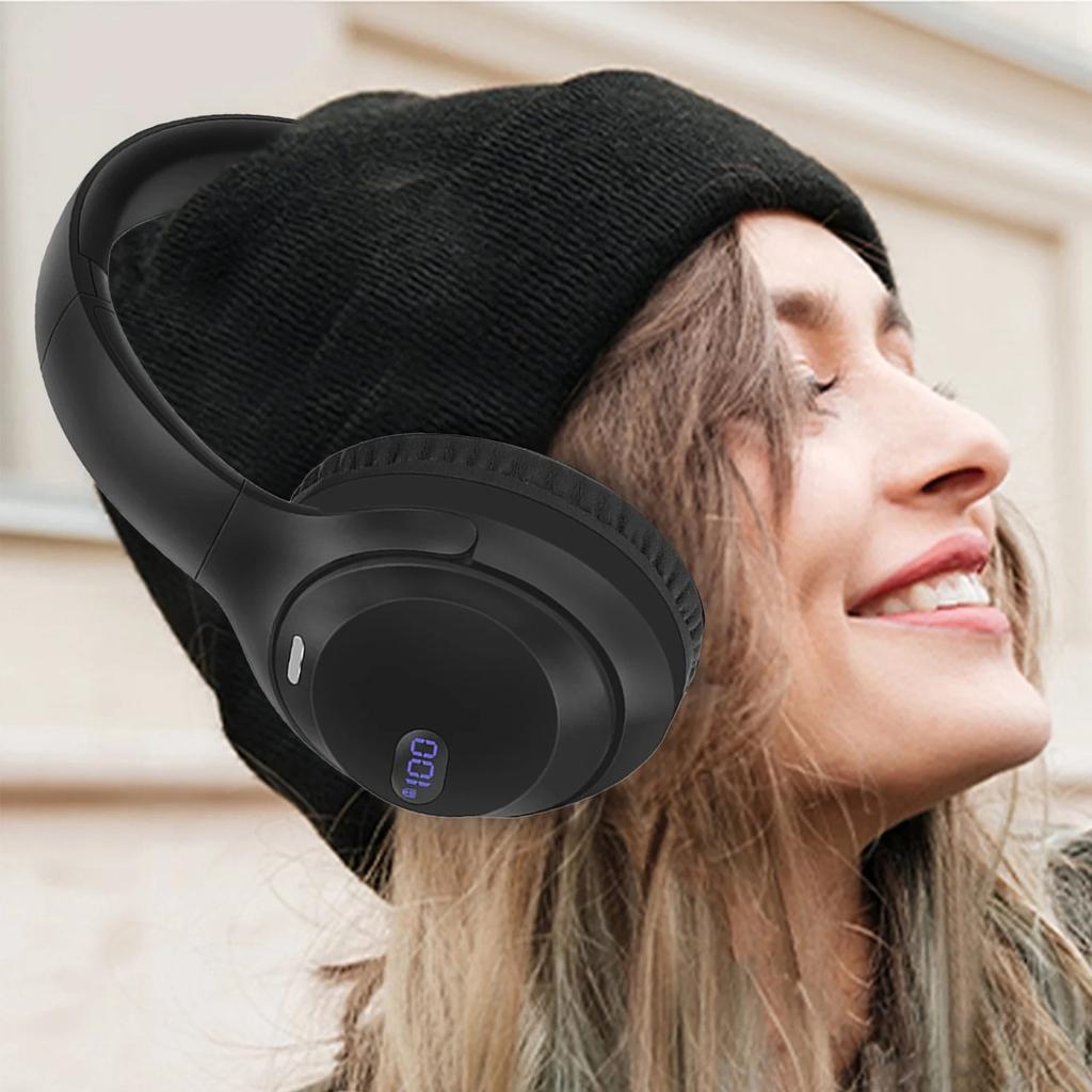 Детские наушники Bluetooth 5.2 со светодиодными кошачьими ушками, ограничением громкости 85/94 дБ и временем воспроизведения 100 часов, складная беспроводная/проводная гарнитура с кабелем 3,5 мм