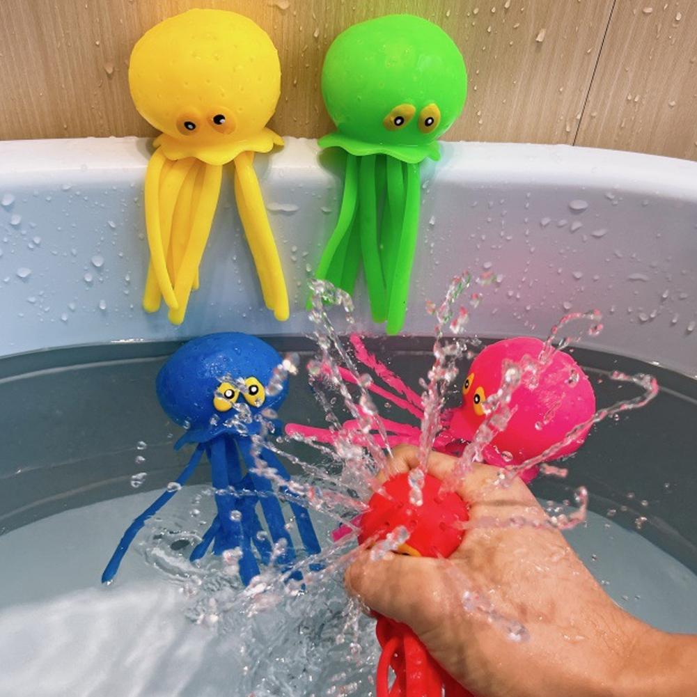 Baby Bath Toys Sponge Absorbent Octopus Squeezing Stress Relief Toys Sponge Water Absorbing Summer Swimming Pool Play Water Toy for Children