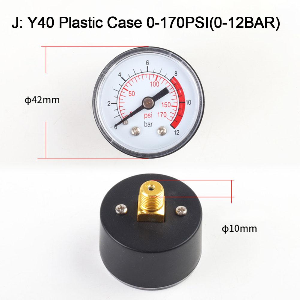 1pc Pressure Gauge For Air Compressor Power Tools Replacement Accessories Y40 Y50 0-180PSI Water Liquids Meter Pressure Gauge