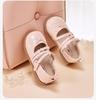 David Bella Girls' Leather Shoes Spring New Baby Sweet Princess Shoes Soft Bottom Silver Children's Single Shoes