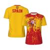 Spanish Flag Men's Football T-shirt Fashionable Summer Emblem 3D Printed Jersey Casual and Comfortable Loose Short Sleeved Tops