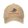 Джинсовая бейсболка Winchester Horse с вентиляцией, стираная, для мужчин, крутые женские кепки Snapback, головные уборы от солнца, горячая распродажа