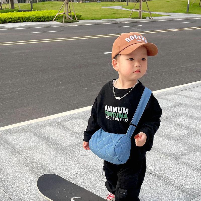 Fashion Letter Children Baseball Cap Embroidery Boys Girls Hip Hop Snapback Hat Summer Adjustable Kids Solid Color Peaked Caps