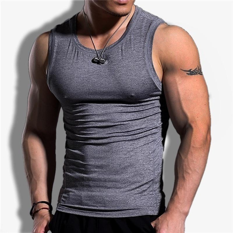 Мужской спортивный жилет для фитнеса, повседневная эластичная майка без рукавов, топы для фитнеса