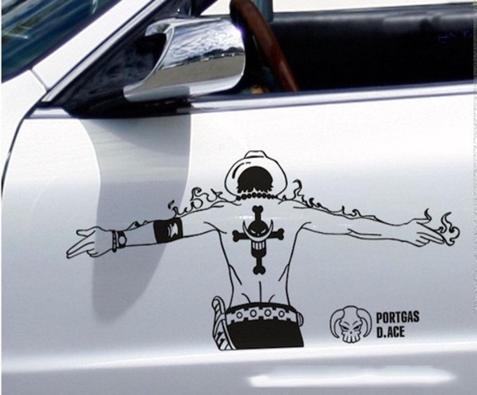 Премиальное качество Цельный Портгас Д. Эйс Наклейка на кузов автомобиля Светоотражающий дизайн для классической привлекательности