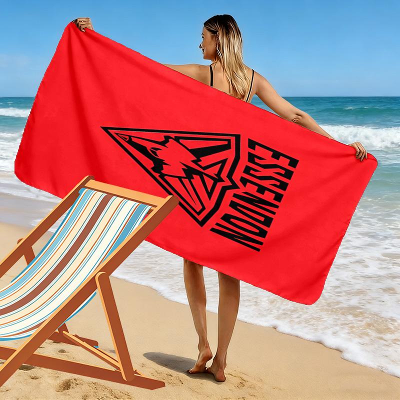 Essendon Football Club Print Beach Towel, Large Soft Quick Dry Towel for Beach Camping Swimming