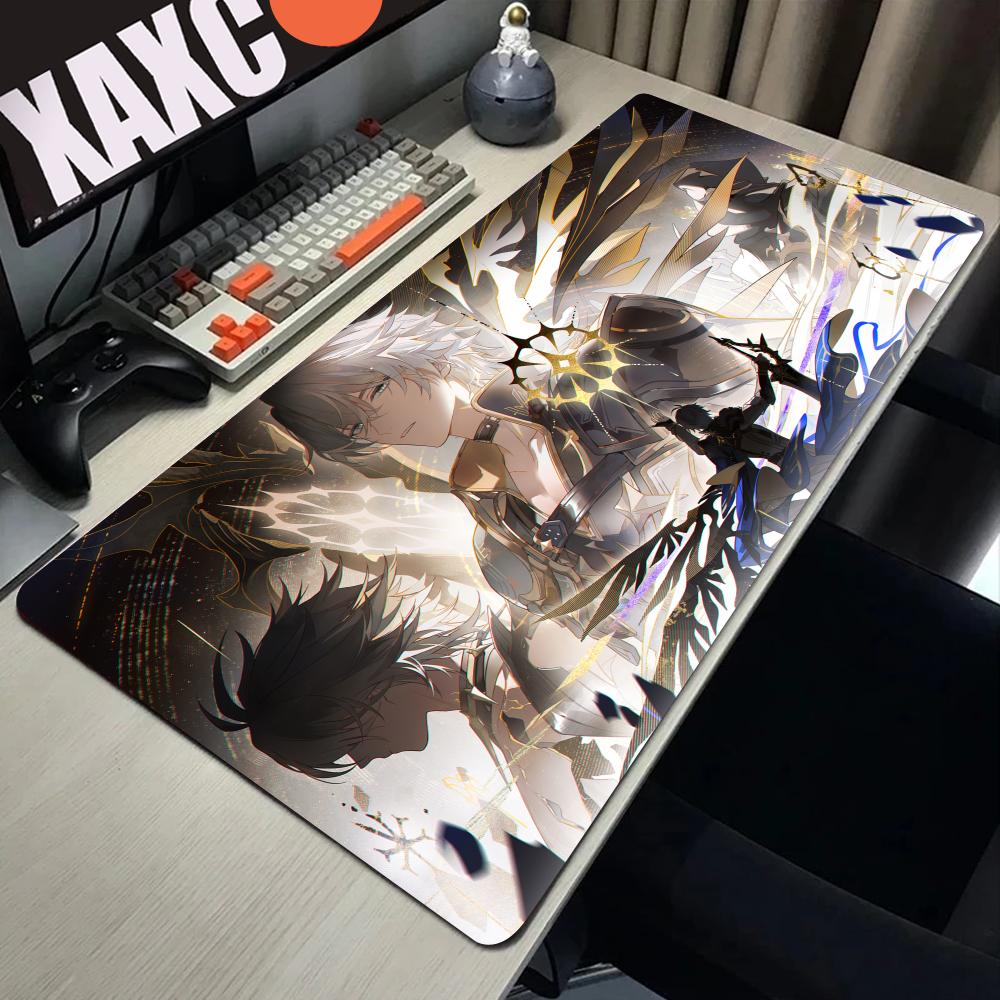 HYBXAXC Keyboard MousePad HD print Game Honkai Star Rail Phainon Decoracion Mousepad Computer Accessories Rubber Office Desk Mat