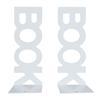 1 Pair Book End Decorative L Shaped Keep Upright Slip Resistant Book Stopper for School Office