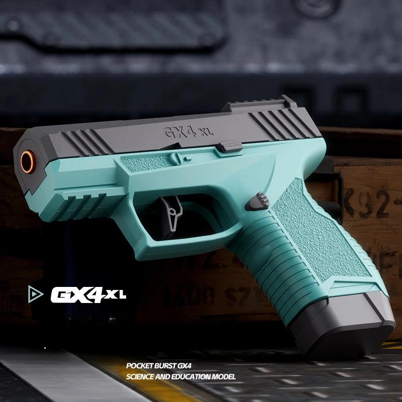 Карманный игрушечный пистолет Mini Gx4 непрерывное метание снарядов Macara образовательная модель пистолета с мягкими пулями BlowBack Airsoft маленький пистолет
