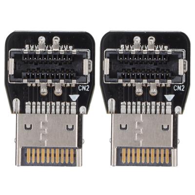 2 шт. Адаптер Металлический USB3.1 10 Гбит/с Папа к Маме TypeE Подключи и играй Расширенный Адаптер Данных
