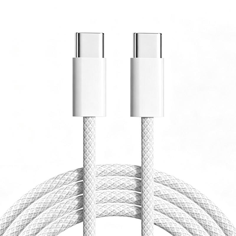 Оригинальный плетеный кабель Apple 1 м Type‑C на Type‑C для быстрой зарядки, стабильная подача питания, прочный провод, универсальная совместимость для планшета, ноутбука