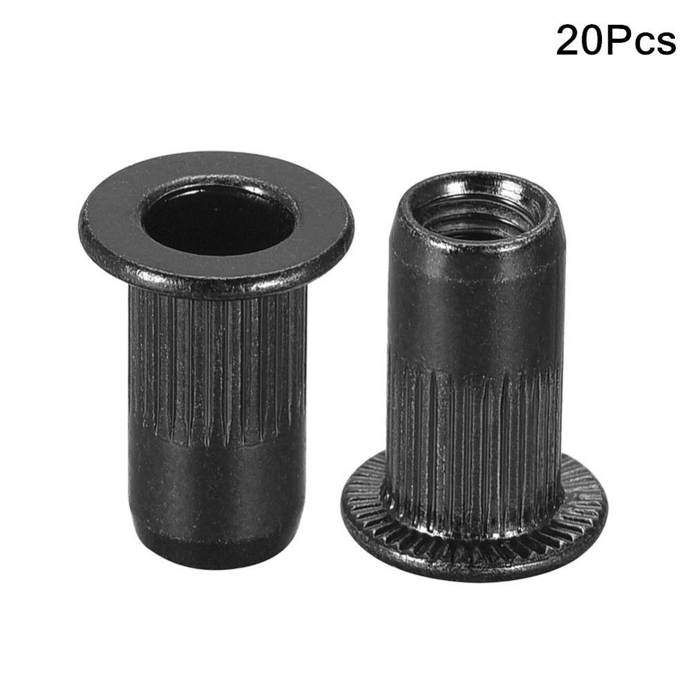 20Pcs Carbon Steel Zinc-Plated Threaded Insert Nut M3 M4 M5 M6 M8 M10 M12 Knurled Nuts