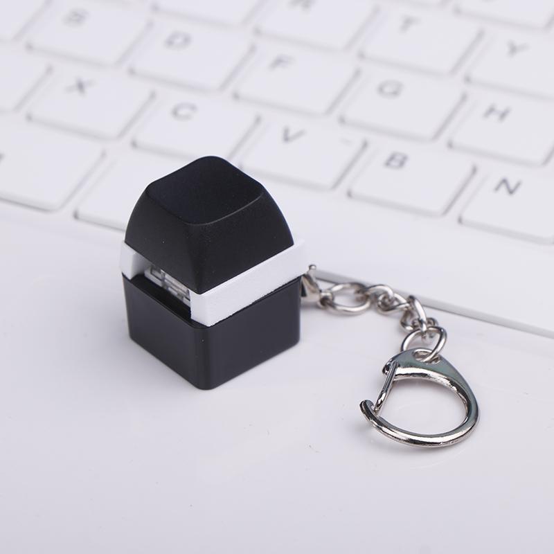 Mechanical Switch Keychain With Led Light Keyboard Key Chain Fidget Toy Keycap Stress Relief Novelty Toys Fidget Button Keyring