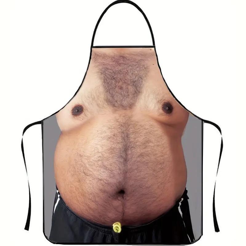 Waterproof Sleeveless Apron With Unique Print For Barbecuing And Creative Styling