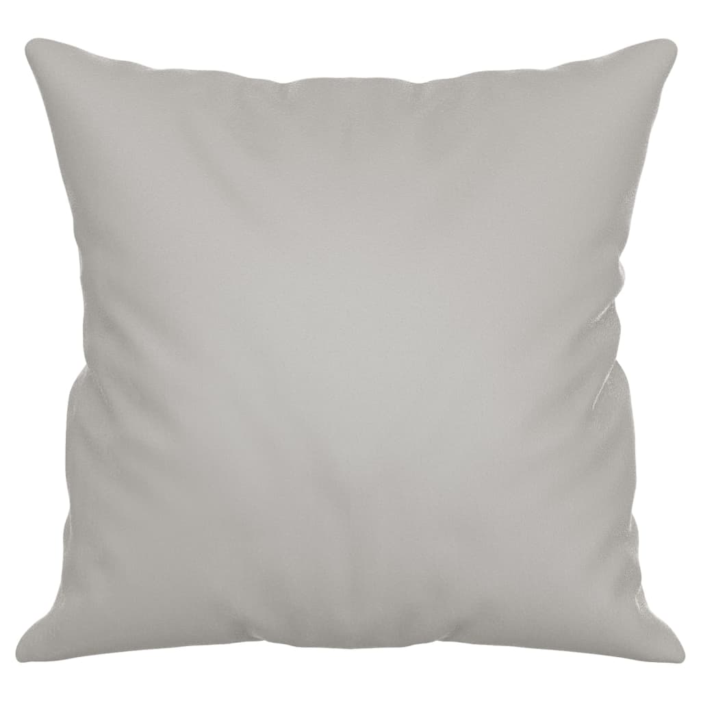 Decorative Cushions 2 pcs. Light Grey 40x40 cm Microfiber Fabric