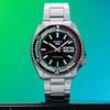 Seiko 5 Спортивные Автоматические Механические Часы Мужские Часы Стальной Ремешок Черный Циферблат SRPK13