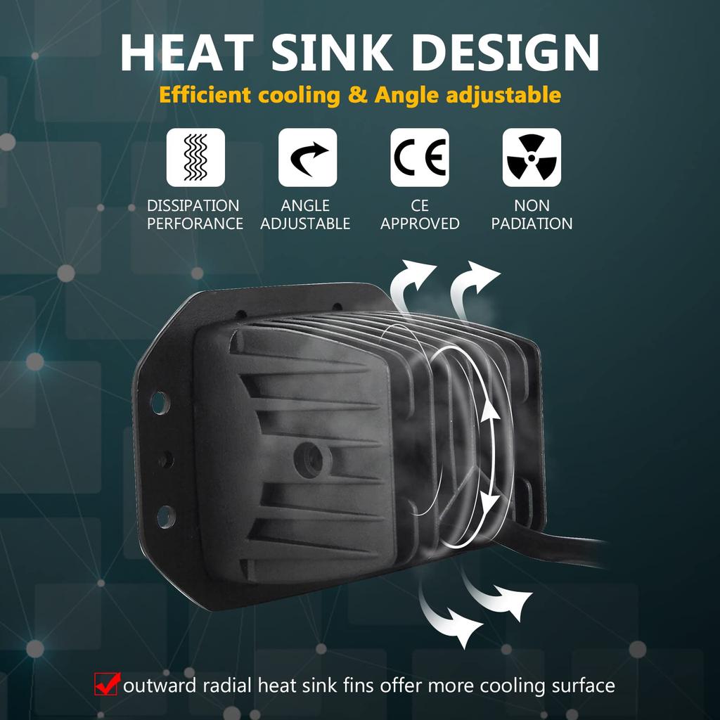 2 шт. 5-дюймовый 12 Вт рабочий светодиодный фонарь для автомобиля, светодиодный узкий прожектор LED 6000K, водонепроницаемый, пылезащитный, универсальный для 12 В/24 В различных транспортных средств