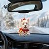 Clear Pattern Christmas Pendant Animal Ornaments, Cute 2D Flat Acrylic Hanging Bright Color Decoration for Xmas Tree, Winter Party, Home Decor Festive
