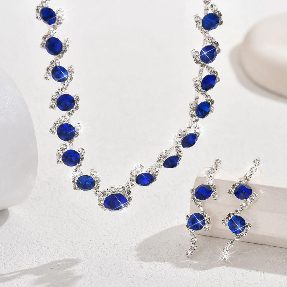 Набор украшений из когтевой цепочки со стразами, хрустальное ожерелье, серьги для свадебной вечеринки, банкет