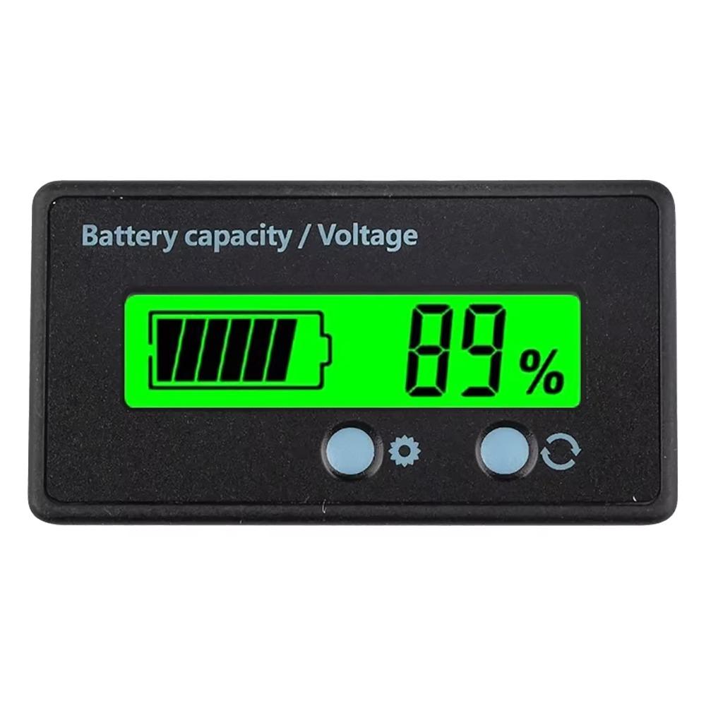 1Pcs DC 12V 24V 36V 48V 60V 72V Battery Gauge Front Setting and On/Off Button Voltage Meter