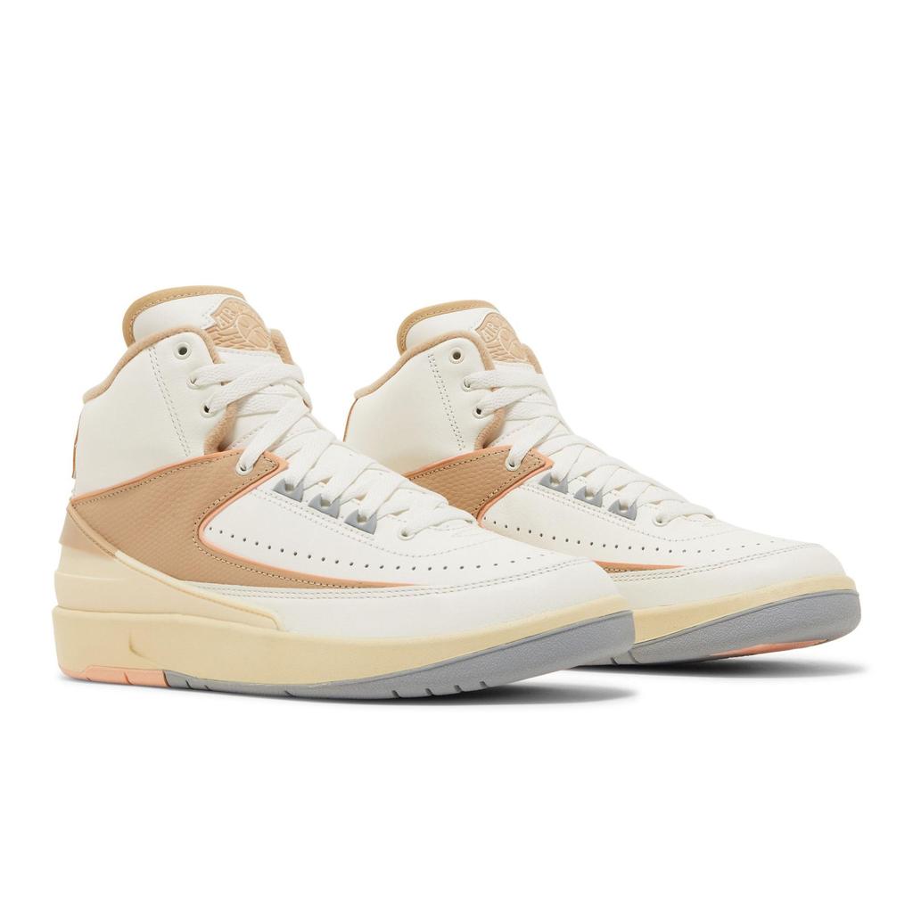 Womens Air Jordan 2 Retro 'Sunset Haze' (women's sizes) Sail / Desert / Sunset Haze / Light Steel Grey Vintage Basketball Shoes DX4400 118