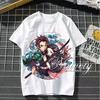 2026 Summer Demon Slayer Nezuko Cherry Blossom Butterfly Print Cotton Tshirt Adult Kids Casual Loose Breathable Anime Tops Y2k